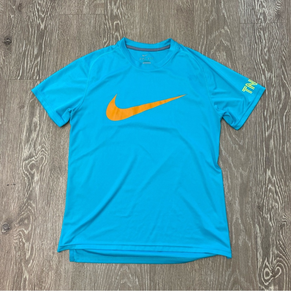 Nike Short Sleeve Tee Turquoise with Orange Swoosh